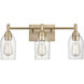Arlett 3 Light 22 inch Modern Gold Vanity Light Wall Light